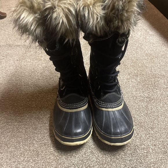 Sorel Women's Joan of Arctic NL1540-010 Fur Waterproof Snow Duck Boots Size 8 - Picture 2 of 7